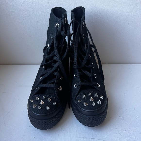 Converse chuck 70 de luxe platform sneakers with spike studs sz 7 - Picture 2 of 6